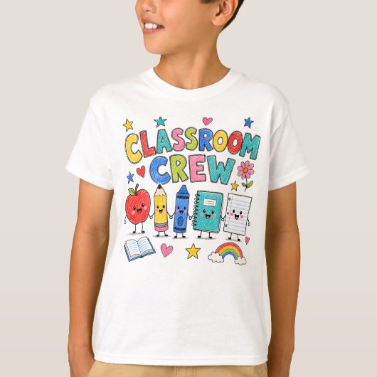 かわいい教室の仲間たち先生教室デコレーション Tシャツ (正面)