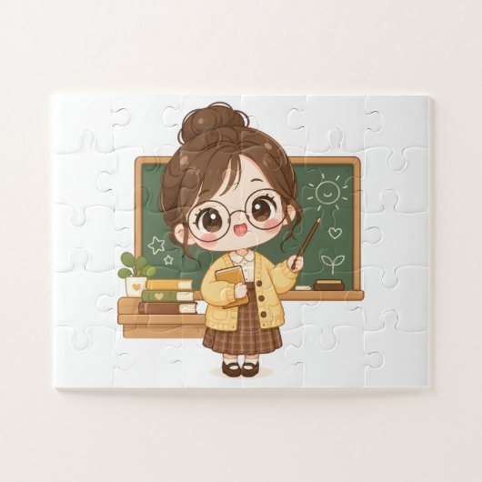 かわいい教室の先生 ジグソーパズル (横)