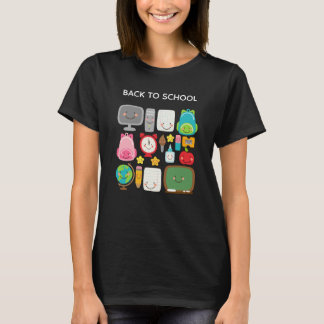 かわいい教室の文房具でバックトゥスクール Tシャツ