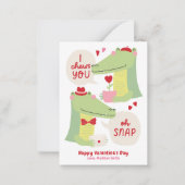 かわいい教室キッズバレンタインデーのカード ノートカード (正面)