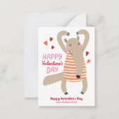 かわいい教室キッズバレンタインデーのカード ノートカード (正面)