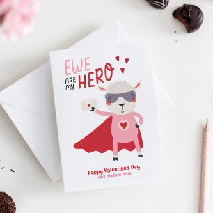 かわいい教室キッズバレンタインデーのカード ノートカード