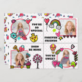 かわいい教室バレンタインデーカスタムのフォトカード シーズンカード (正面/裏面)