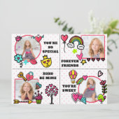 かわいい教室バレンタインデーカスタムのフォトカード シーズンカード (スタンド正面)