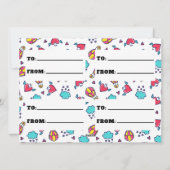 かわいい教室バレンタインデーカスタムのフォトカード シーズンカード (裏面)