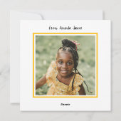 かわいい教室ビー写真バレンタインデー シーズンカード (裏面)