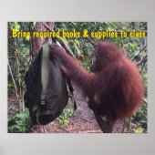 かわいい教室先生学生バックパック ポスター (正面)