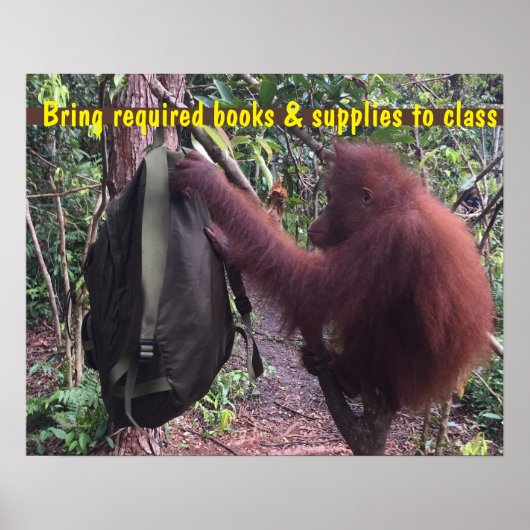 かわいい教室先生学生バックパック ポスター (正面)