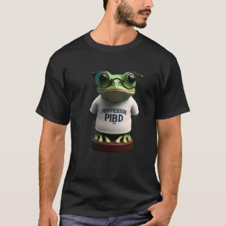 かわいい教授カエル 学術ジョークTシャツ Tシャツ