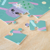 かわいい散水とサボテンのおもしろいキッズ ジグソーパズル (側面)