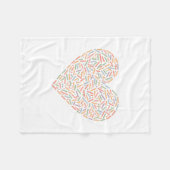 かわいい散水ハート | ベビー散布 フリースブランケット (正面(横))