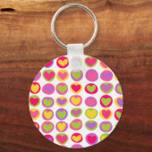 かわいい数々のおもしろい色のバレンタインデーハート キーホルダー (正面)