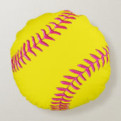 かわいい数々のラウンドソフトボール装飾用クッション ラウンドクッション (裏面)
