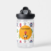 かわいい数々のロボット子供ロボット名前をカスタムする ウォーターボトル (正面)