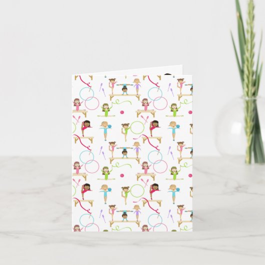 かわいい数々の体操の子供たち カード (正面)