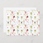 かわいい数々の体操の子供たち ポストカード (正面/裏面)