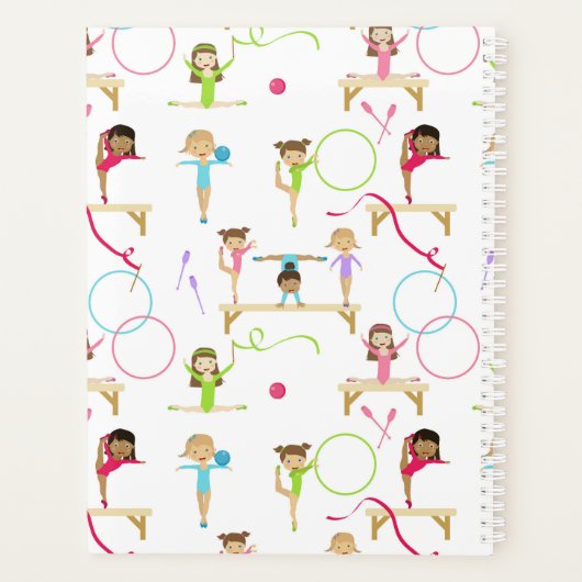 かわいい数々の体操キッズガール毎年 プランナー手帳 (裏面)