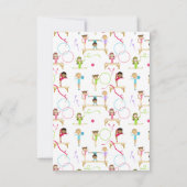 かわいい数々の体操キッズガール ノートカード (裏面)