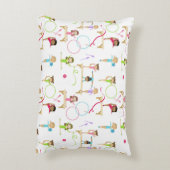 かわいい数々の体操キッズパターン アクセントクッション (裏面(縦))