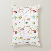 かわいい数々の体操キッズパターン アクセントクッション (正面(垂直))