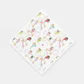 かわいい数々の体操キッズパターン スタンダードランチョンナプキン (角)