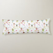 かわいい数々の体操キッズパターン ボディピロー (裏面)