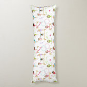 かわいい数々の体操キッズパターン ボディピロー (裏面 (縦))