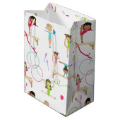 かわいい数々の体操キッズパターン ミディアムペーパーバッグ (裏面アングル)