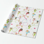 かわいい数々の体操キッズパターン ラッピングペーパー (アンロールド)