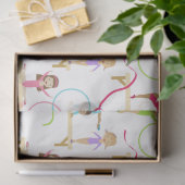 かわいい数々の体操キッズパターン 薄葉紙 (ギフト)