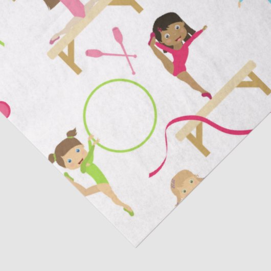 かわいい数々の体操キッズパターン 薄葉紙 (詳細)