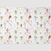 かわいい数々の体操キッズパターン 薄葉紙 (正面)