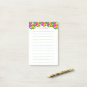 かわいい数々の色の花が並べものづくり ポストイット (デスク上)