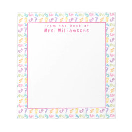 かわいい数字のパターン – デスクから先生 ノートパッド