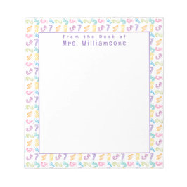 かわいい数字のパターン – デスクから先生 ノートパッド