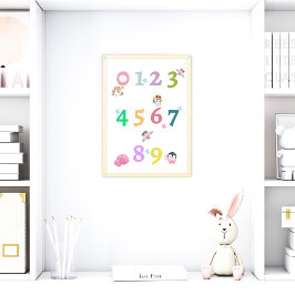 かわいい数字のベビー保育園ポスター | 教育ポスター ポスター
