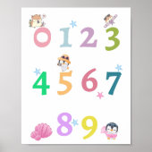 かわいい数字の赤ちゃんの保育園ポスター|教育ポスター ポスター (正面)