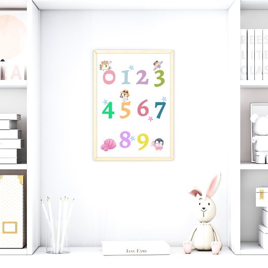 かわいい数字の赤ちゃんの保育園ポスター|教育ポスター ポスター