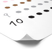 かわいい数字の10 モダン教育ポスター ポスター (角)