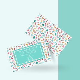 かわいい数字パターン – 代替先生/家庭教師 名刺