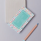 かわいい数字パターン – 代替先生/家庭教師 名刺