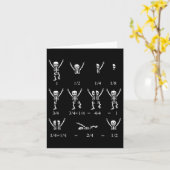 かわいい数学の先生の方程式スケルトン数学の生徒 カード (黄色い花)