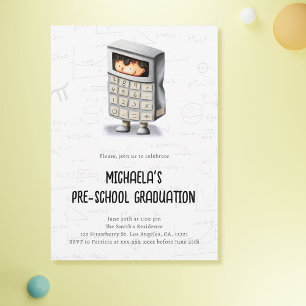 かわいい数学の幼稚園卒園パーティー 招待状