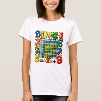 かわいい数学の数字の計算機の漫画Tシャツの子供 Tシャツ