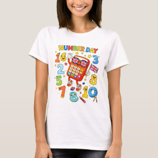 かわいい数学の数字の電卓の日TシャツUK Tシャツ