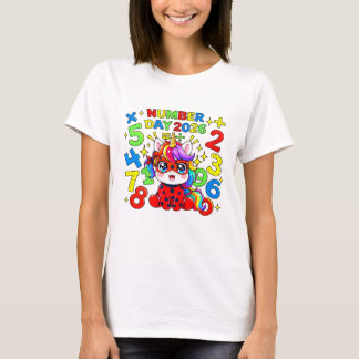 かわいい数学の数字テントウムシのナンバーデイTシャツ UK Tシャツ