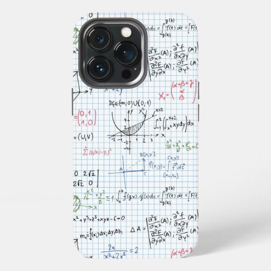 かわいい数学パターン iPhoneケース (裏面)