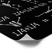 かわいい数学先生等式スケルトン数学の学生 ポスター (角)
