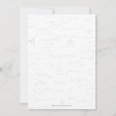 かわいい数学幼稚園の卒業式 招待状 (裏面)