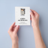 かわいい数式の予算誕生日招待状 チラシ (手)